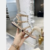 Replica Handbag Store VALENTINO ROCKSTUD FLAT CALFSKIN SANDAL WITH STRAPS