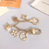 Top Quality Louis Vuitton Fleur de Monogram Bag Charm Chain M65111 Gold
