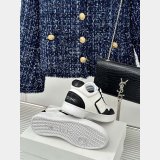 CELINE HOMME Suede-Trimmed Leather Sneakers