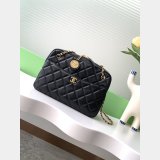 Replica Handbag Store Replica AS5187 Sheepskin Black Camera Bag