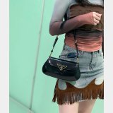 Luxury Prada 1BD345 Flap Calf Leather Shoulder Bag