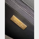 Designer AS3653 Flap Black Top Handle Wool Tweed Bag