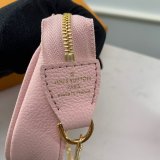 Louis Vuitton Replica Handbag Store Mini Pochette Accessoires Monogram Empreinte Leather M80501 Pink