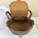 MINI BACKPACK FOLCO IN Triomphe Canvas and calfskin