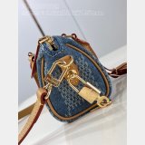 Louis Vuitton Inspired N40682 Nano Speedy Damier Denim 3D Blue Denim