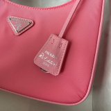 Prada Replica Handbag Store Zip Women's Hobo Black/Rose Bags Leather Handle