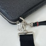 Gucci GG Emblem Medium Crossbody Luxury 850214 Black Bag