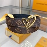 Fashion LV Limited Edition Reversible Belt 30MM Fall In Love