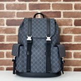 Gucci Men 792080 GG Designer Replicas Backpack In Black GG Supreme