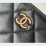 High Quality AS4700 1:1 Pouch Grained shiny Black Bag