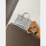 Louis Vuitton On The Go Tote Bag Silver Metallic M26373 Bag