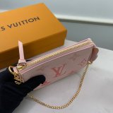 Louis Vuitton Replica Handbag Store Mini Pochette Accessoires Monogram Empreinte Leather M80501 Pink