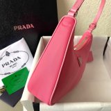 Prada Replica Handbag Store Zip Women's Hobo Black/Rose Bags Leather Handle