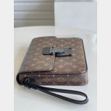 AAAQuality Louis Vuitton S Lock A4 Pouch Monogram Macassar M80560 Bag