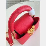 Louis Vuitton The Capucines M48865 Red Cherry Gold Buckle Chain Bag