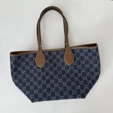 Gucci Totissima Small Reversible Tote Shoulder 820496 Blue Bag