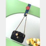 Designer Mini Camera Case Shiny AS5190 Lambskin Black