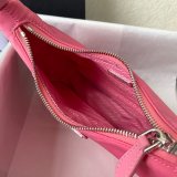 Prada Replica Handbag Store Zip Women's Hobo Black/Rose Bags Leather Handle