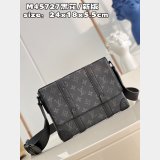 7 Star Louis Vuitton Fake Trunk Messenger Monogram Eclipse Canvas M45727 Grey
