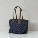 Gucci Totissima Small Reversible Tote Shoulder 820496 Blue Bag