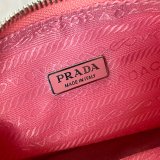 Prada Replica Handbag Store Zip Women's Hobo Black/Rose Bags Leather Handle