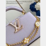 Louis Vuitton The Capucines Light Purple Pearl Flower M48865 Bag