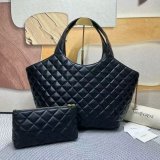 Saint Laurent Icare In Quilted Nappa Tote 858191 Black Bag