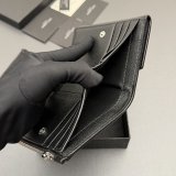 SAINT LAURENT MATELASSE GRAIN LEATHER WALLET 582296