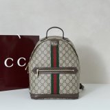 Gucci 836856 Ophidia Small Backpack Beige And Brown GG Fabric Bag