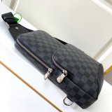 Louis Vuitton Replicas Avenue Sling Bag Damier Graphite Canvas N41719 Grey