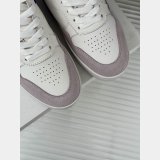 CELINE HOMME Suede-Trimmed Leather Sneakers