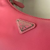 Prada Replica Handbag Store Zip Women's Hobo Black/Rose Bags Leather Handle