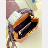 Louis Vuitton Capucines Luxury M48865 Golden Brown Wine-red Tassels Bag