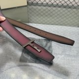 Tom Ford Smooth Calf Leather T-Buckle Belt 38MM