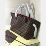 AAA+ Louis Vuitton Replica Handbag Store Neverfull GM Damier Ebene N41357 Brown