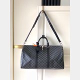 LV Keepall Replica Keepall Bandouliere N41418/N41416/N41413 Damier Graphite Canvas