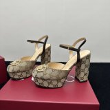 Women's Platform Pump With Double G Canvas