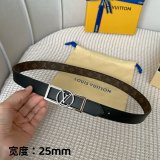 Designer Louis Vuitton Dauphine 25mm Reversible Belt