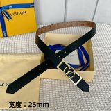 Designer Louis Vuitton Dauphine 25mm Reversible Belt