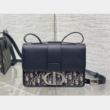 30 Montaigne Bag Blue Dior Oblique Jacquard and Smooth Calfskin