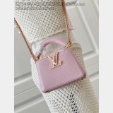 Louis Vuitton Pink Lizard Pearl Chain M48865 Capucines Bag