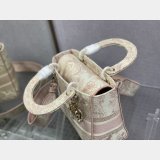 Top Quality Fake Lady Embroidery Canvas Dior 24CM Replica Bag