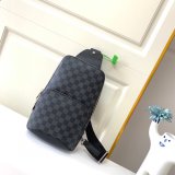 Louis Vuitton Replicas Avenue Sling Bag Damier Graphite Canvas N41719 Grey