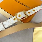 Cheap LOUIS VUITTON Monogram Women Belt 25MM