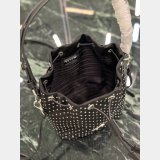 Luxury Prada Rivet Bucket Bag 1BE067