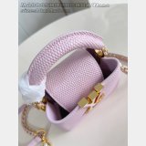 Louis Vuitton Pink Lizard Pearl Chain M48865 Capucines Bag