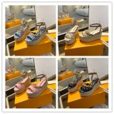 Replica Handbag Store LOUIS VUITTON Helios Wedge Sandal