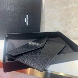 YSL Top Quality Clutch in embossed crocodile shiny black leather