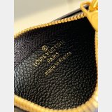 Louis Vuitton Knockoff M80885 Sale Key Pouch Monogram Empreinte Leather Black