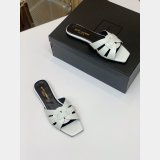 Tribute Mules Vegetable-Tanned Leather Saint Laurent Copy Shoes